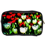 White And Red Sunlit Tulips Toiletries Bags Front