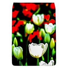 White And Red Sunlit Tulips Flap Covers (l)  by FunnyCow