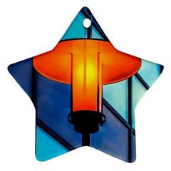 Orange Light Star Ornament (Two Sides)