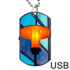 Orange Light Dog Tag USB Flash (Two Sides)