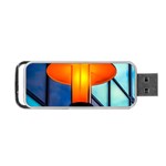 Orange Light Portable USB Flash (One Side) Front