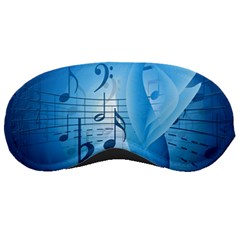 Blue Music Notes Sleeping Mask