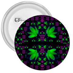 Fantasy Flowers In Moonlight Serenades 3  Buttons by pepitasart