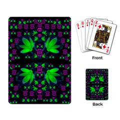 Fantasy Flowers In Moonlight Serenades Playing Card