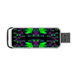 Fantasy Flowers In Moonlight Serenades Portable Usb Flash (one Side) by pepitasart