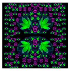 Fantasy Flowers In Moonlight Serenades Large Satin Scarf (square) by pepitasart