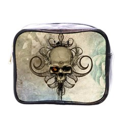 Awesome Creepy Skull With  Wings Mini Toiletries Bags by FantasyWorld7