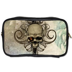 Awesome Creepy Skull With  Wings Toiletries Bags 2-side by FantasyWorld7