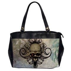 Awesome Creepy Skull With  Wings Office Handbags by FantasyWorld7