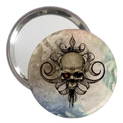 Awesome Creepy Skull With  Wings 3  Handbag Mirrors by FantasyWorld7