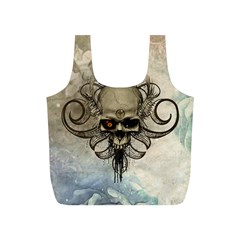 Awesome Creepy Skull With  Wings Full Print Recycle Bags (s)  by FantasyWorld7