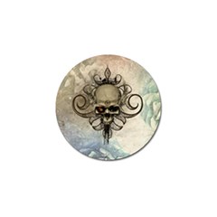 Awesome Creepy Skull With  Wings Golf Ball Marker (10 Pack) by FantasyWorld7