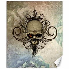 Awesome Creepy Skull With  Wings Canvas 8  X 10  by FantasyWorld7