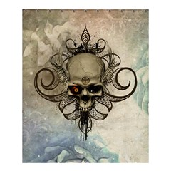 Awesome Creepy Skull With  Wings Shower Curtain 60  X 72  (medium)  by FantasyWorld7