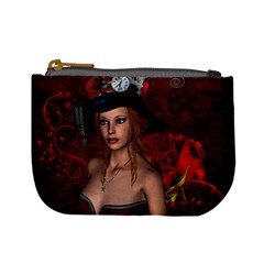 Beautiful Fantasy Women With Floral Elements Mini Coin Purses