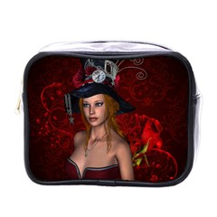 Beautiful Fantasy Women With Floral Elements Mini Toiletries Bags