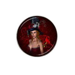 Beautiful Fantasy Women With Floral Elements Hat Clip Ball Marker (4 pack)