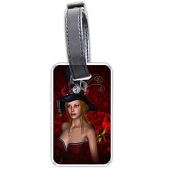 Beautiful Fantasy Women With Floral Elements Luggage Tags (one Side)  by FantasyWorld7