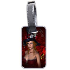 Beautiful Fantasy Women With Floral Elements Luggage Tags (two Sides) by FantasyWorld7