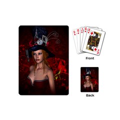 Beautiful Fantasy Women With Floral Elements Playing Cards (Mini) 