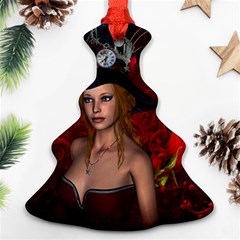 Beautiful Fantasy Women With Floral Elements Ornament (Christmas Tree) 