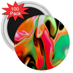 Catch The Waves Smoky Red Orange Haze  3  Magnets (100 Pack) by flipstylezfashionsLLC