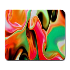 Catch The Waves Smoky Red Orange Haze  Large Mousepads by flipstylezfashionsLLC