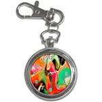 Catch the waves smoky red orange haze  Key Chain Watches Front