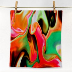 Catch The Waves Smoky Red Orange Haze  Face Towel by flipstylezfashionsLLC