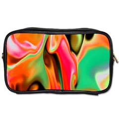 Catch The Waves Smoky Red Orange Haze  Toiletries Bags 2-side by flipstylezfashionsLLC