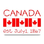 Canada Day Maple Leaf Canadian Flag Pattern Typography  Plate Mats 18 x12  Plate Mat