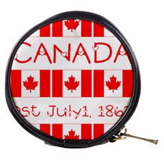 Canada Day Maple Leaf Canadian Flag Pattern Typography  Mini Makeup Bags