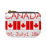 Canada Day Maple Leaf Canadian Flag Pattern Typography  Mini Coin Purses Front