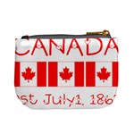 Canada Day Maple Leaf Canadian Flag Pattern Typography  Mini Coin Purses Back