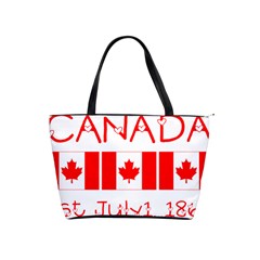 Canada Day Maple Leaf Canadian Flag Pattern Typography  Shoulder Handbags