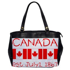 Canada Day Maple Leaf Canadian Flag Pattern Typography  Office Handbags