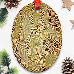 Pattern Abstract Art Oval Ornament (two Sides)