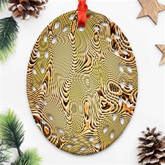 Pattern Abstract Art Oval Filigree Ornament (two Sides)