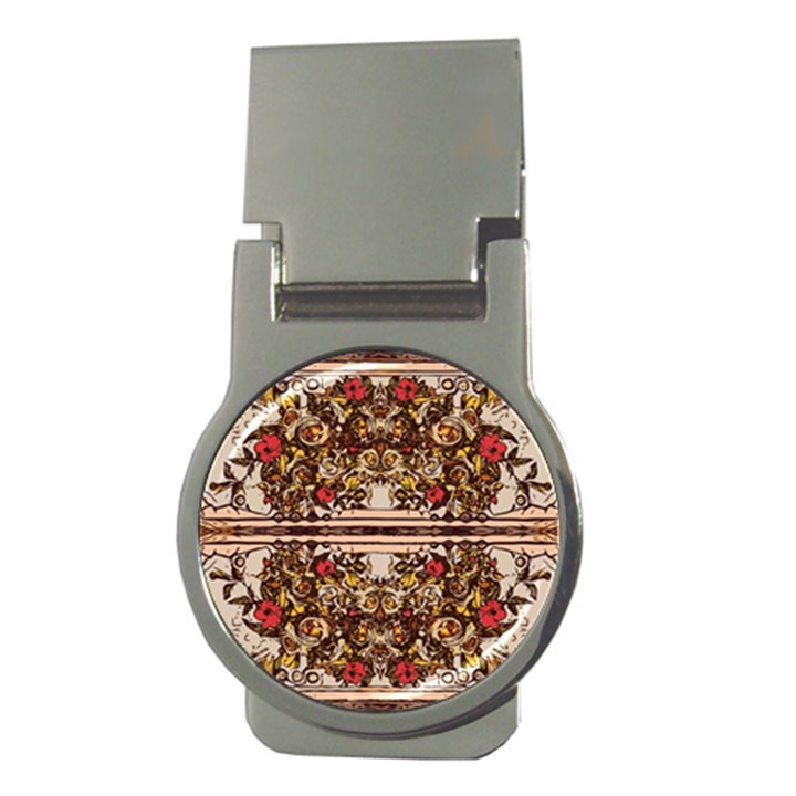 Roses Floral Wallpaper Flower Money Clips (Round) 