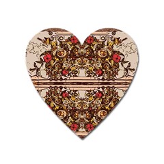 Roses Floral Wallpaper Flower Heart Magnet