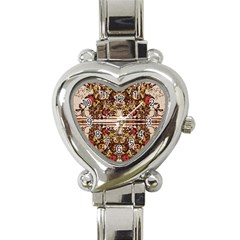 Roses Floral Wallpaper Flower Heart Italian Charm Watch by Nexatart