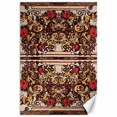 Roses Floral Wallpaper Flower Canvas 12  X 18   by Nexatart