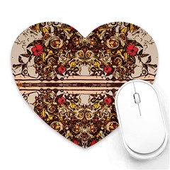 Roses Floral Wallpaper Flower Heart Mousepads by Nexatart