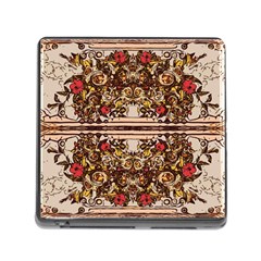 Roses Floral Wallpaper Flower Memory Card Reader (square 5 Slot) by Nexatart