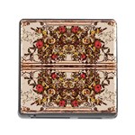 Roses Floral Wallpaper Flower Memory Card Reader (Square 5 Slot) Front