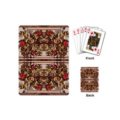 Roses Floral Wallpaper Flower Playing Cards (mini)  by Nexatart