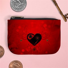 Wonderful Heart On Vintage Background Mini Coin Purses by FantasyWorld7