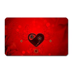 Wonderful Heart On Vintage Background Magnet (rectangular) by FantasyWorld7