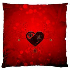 Wonderful Heart On Vintage Background Large Cushion Case (one Side) by FantasyWorld7