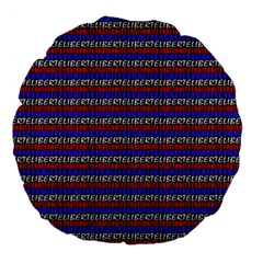 French Revolution Typographic Pattern Design 2 Large 18  Premium Flano Round Cushions by dflcprints